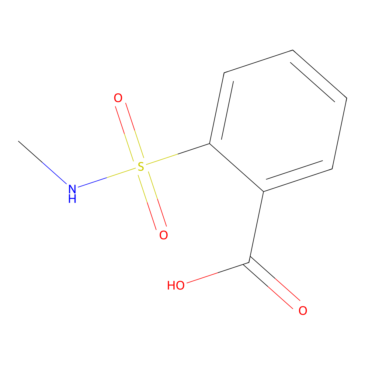 2-[(Methylamino)sulfonyl]benzoic acid molecular structure, CAS 125372-22-7