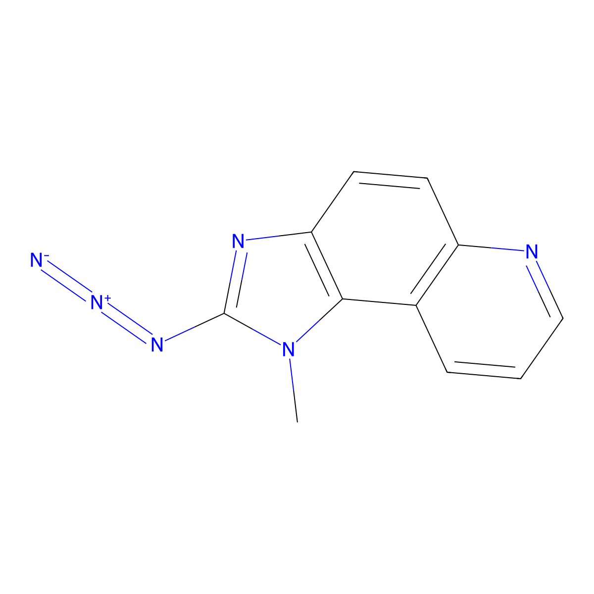 2-Azido-1-methylimidazo-(4,5-f)quinoline molecular structure, CAS 125372-28-3