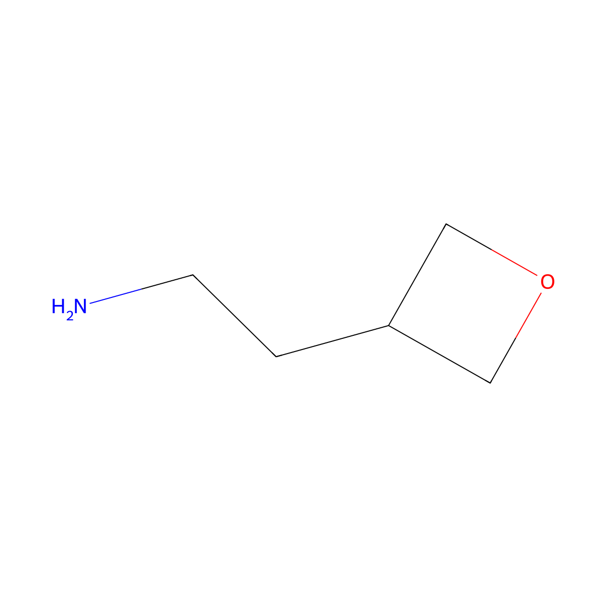 2-(Oxetan-3-yl)ethan-1-amine molecular structure, CAS 1253730-25-4