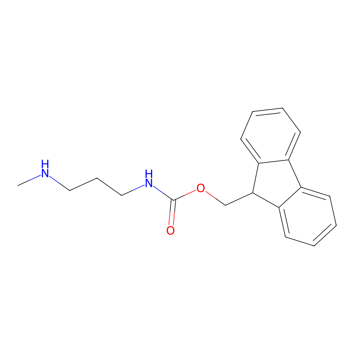 (9H-fluoren-9-yl)methyl N-[3-(methylamino)propyl]carbamate molecular structure, CAS 1253730-47-0