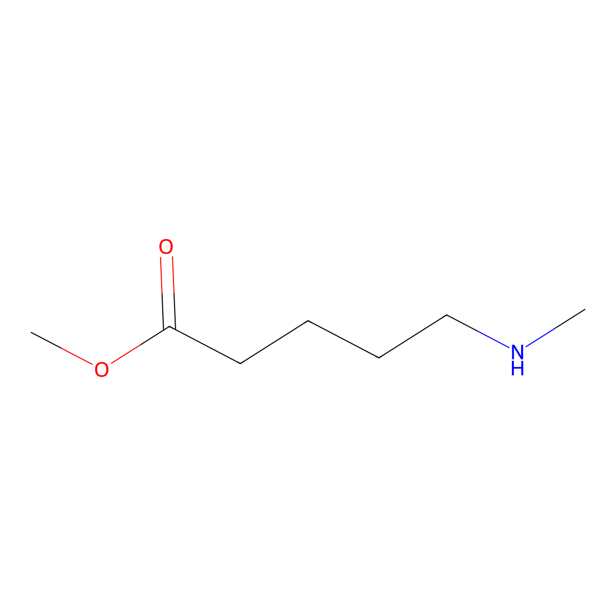 Methyl 5-(methylamino)pentanoate molecular structure, CAS 1253730-48-1