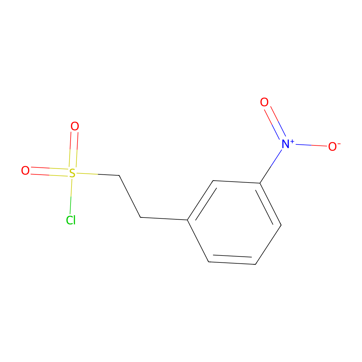 2-(3-Nitrophenyl)ethane-1-sulfonyl chloride molecular structure, CAS 1253739-20-6