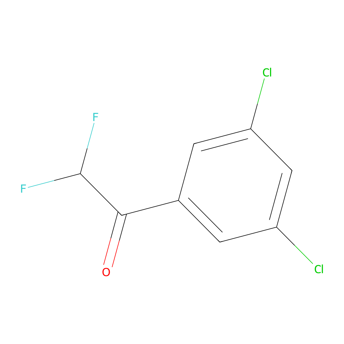 1-(3,5-Dichlorophenyl)-2,2-difluoroethan-1-one molecular structure, CAS 1253787-55-1