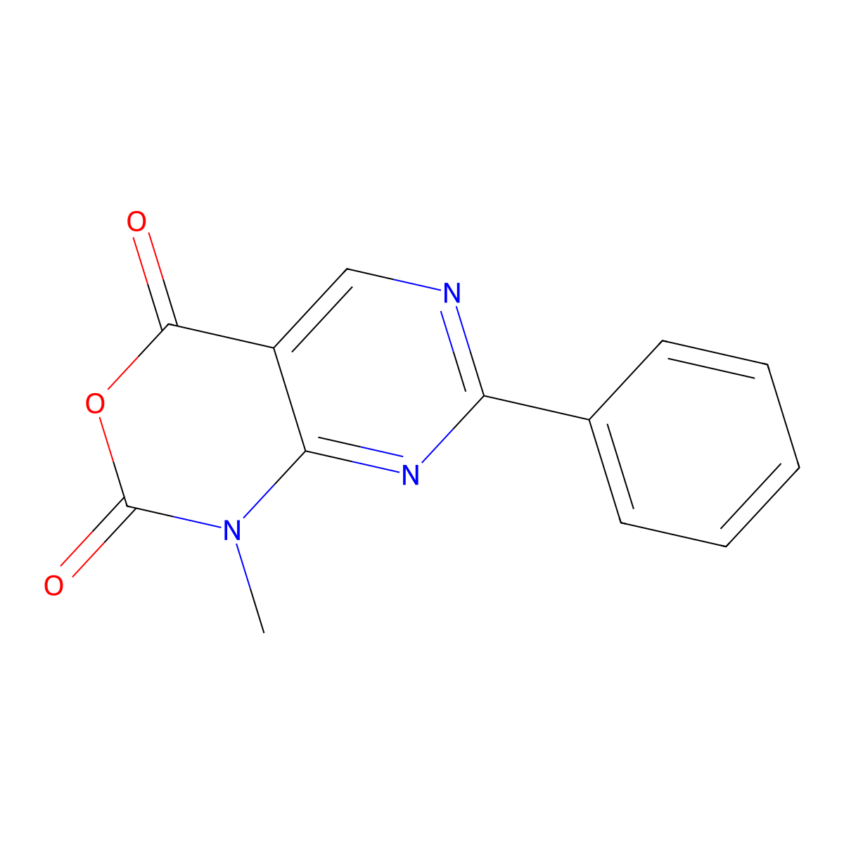 1-Methyl-7-phenyl-1H-pyrimido[4,5-d][1,3]oxazine-2,4-dione molecular structure, CAS 1253789-18-2