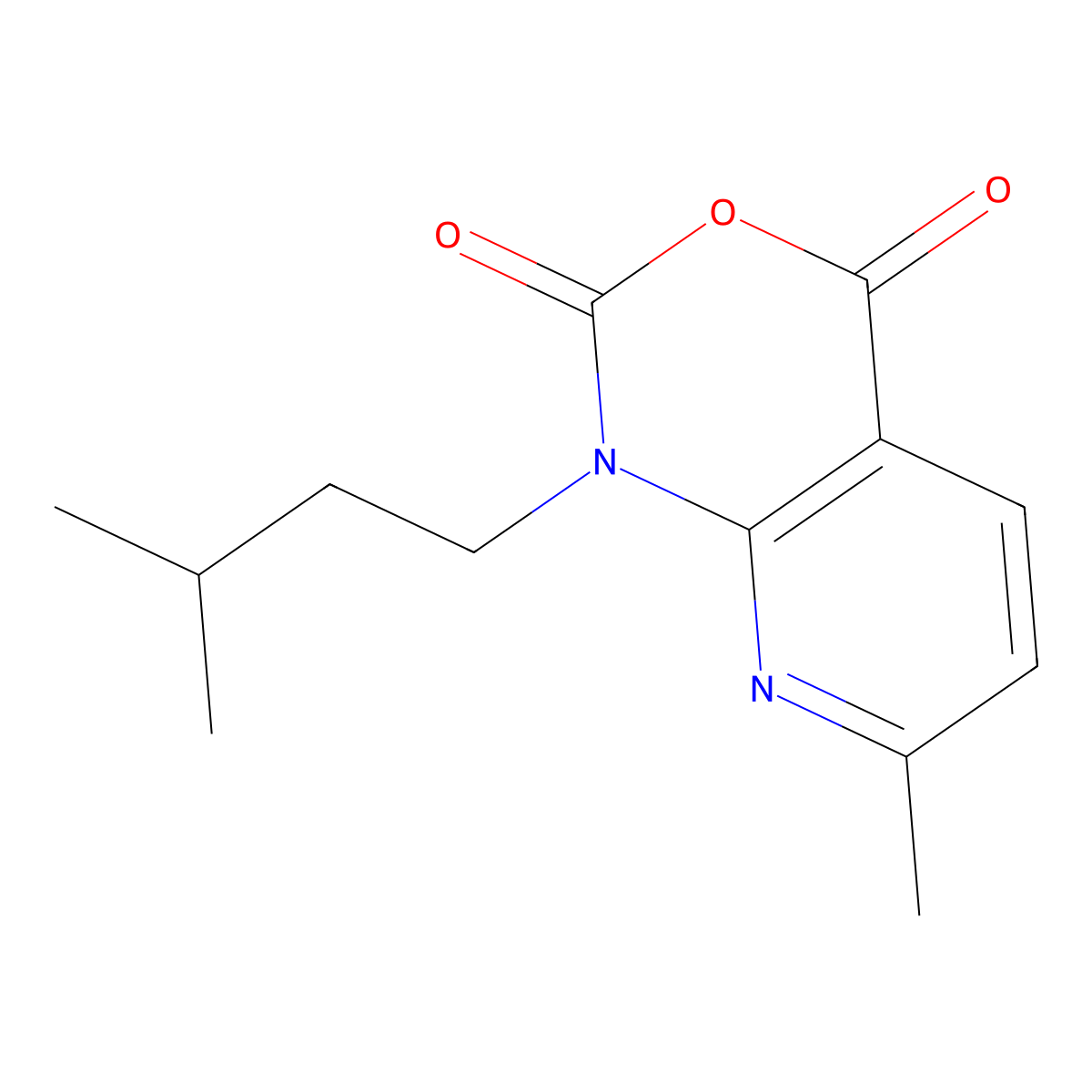 1-Isopentyl-7-methyl-1H-pyrido[2,3-d][1,3]oxazine-2,4-dione molecular structure, CAS 1253789-60-4