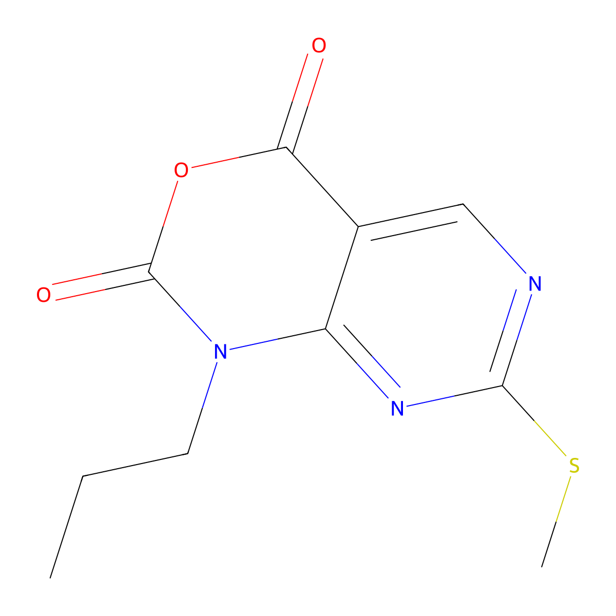 7-(Methylthio)-1-propyl-1H-pyrimido[4,5-D][1,3]oxazine-2,4-dione molecular structure, CAS 1253789-69-3