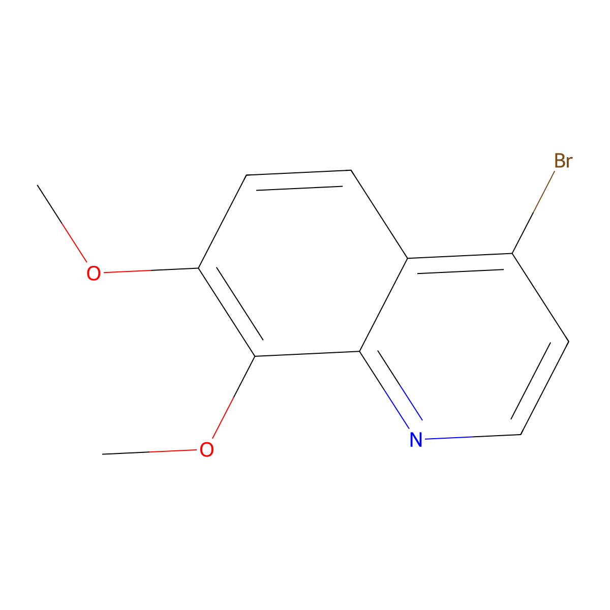 4-Bromo-7,8-dimethoxyquinoline molecular structure, CAS 1253789-70-6