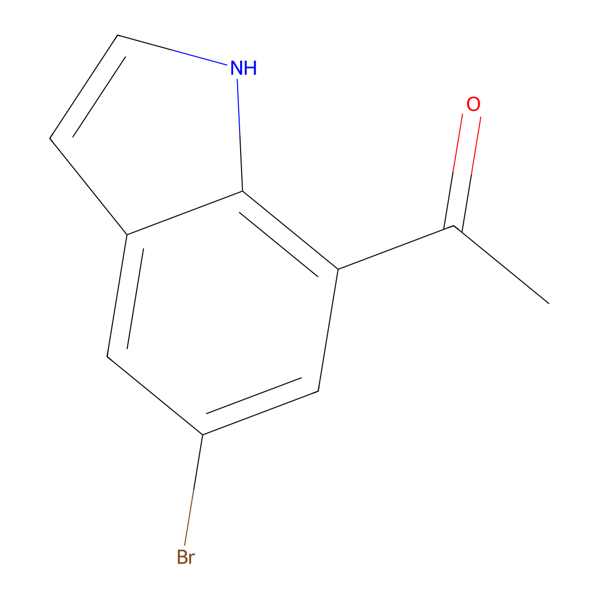 1-(5-Bromo-1H-indol-7-YL)ethanone molecular structure, CAS 1253789-74-0
