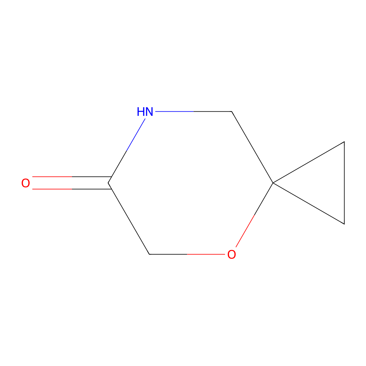 4-Oxa-7-azaspiro[2.5]octan-6-one molecular structure, CAS 1253790-21-4