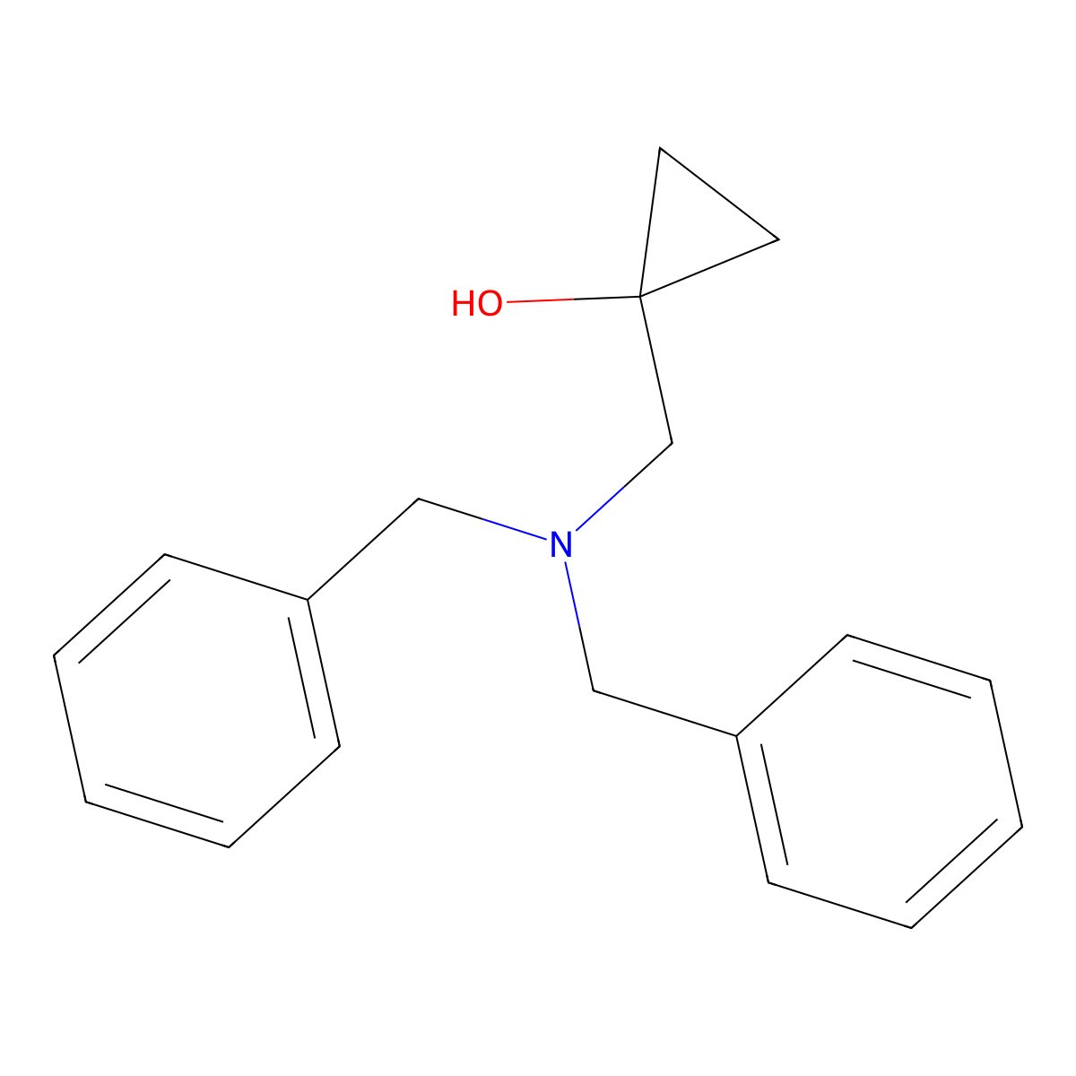 1-[(Dibenzylamino)methyl]cyclopropanol molecular structure, CAS 1253790-46-3