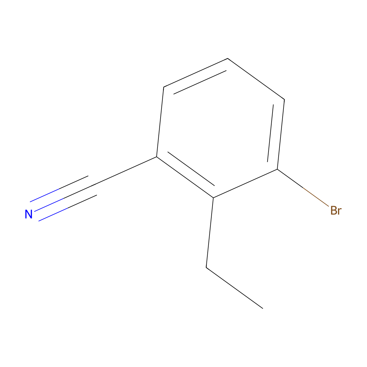 3-Bromo-2-ethylbenzonitrile molecular structure, CAS 1253790-62-3
