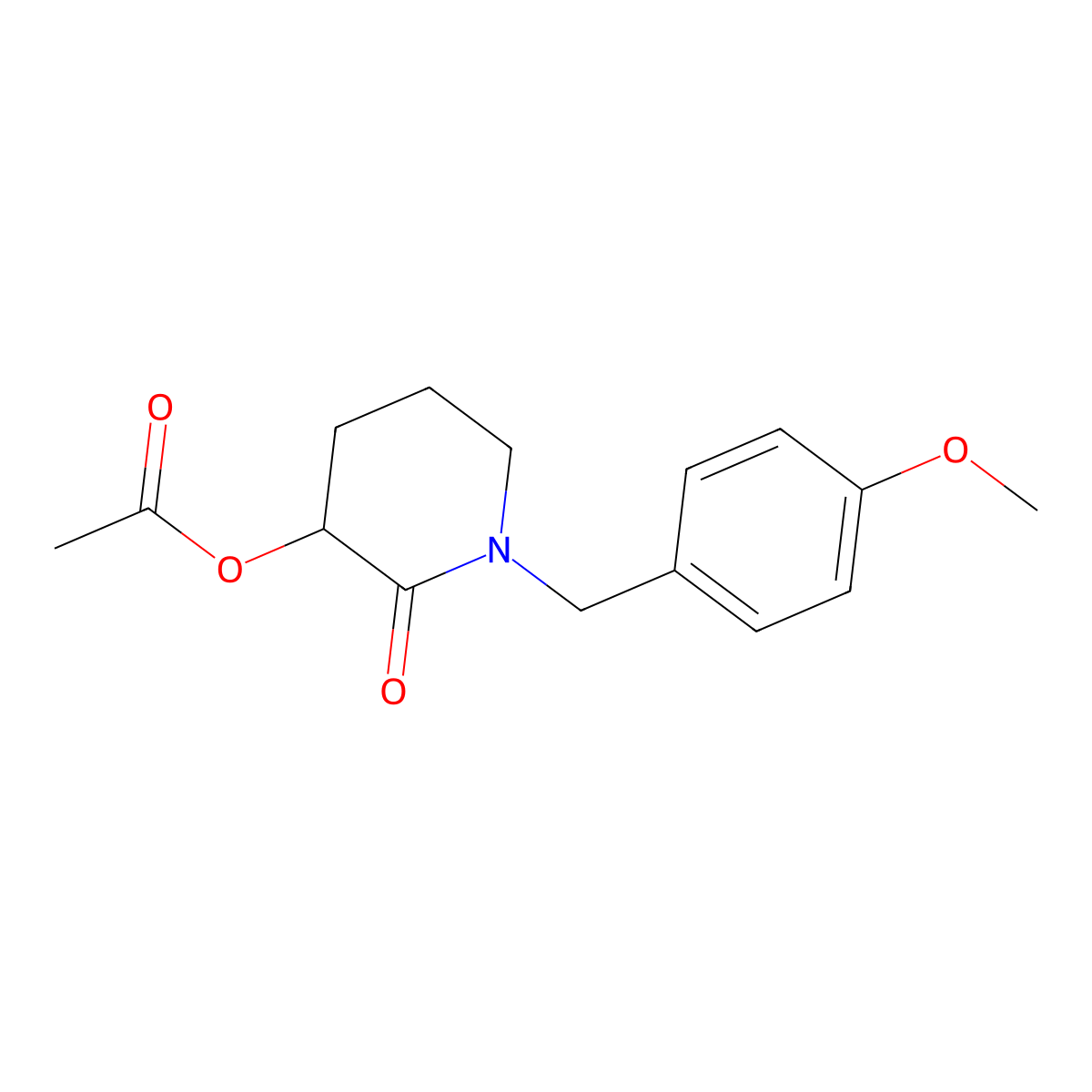 1-(4-Methoxybenzyl)-2-oxopiperidin-3-yl acetate molecular structure, CAS 1253790-65-6
