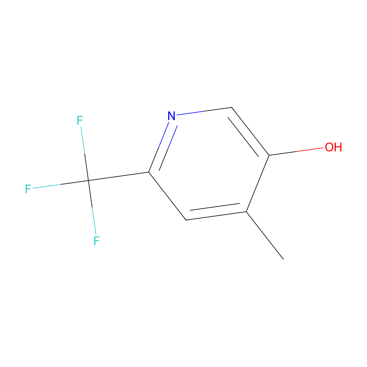 4-Methyl-6-(trifluoromethyl)pyridin-3-ol molecular structure, CAS 1253790-72-5