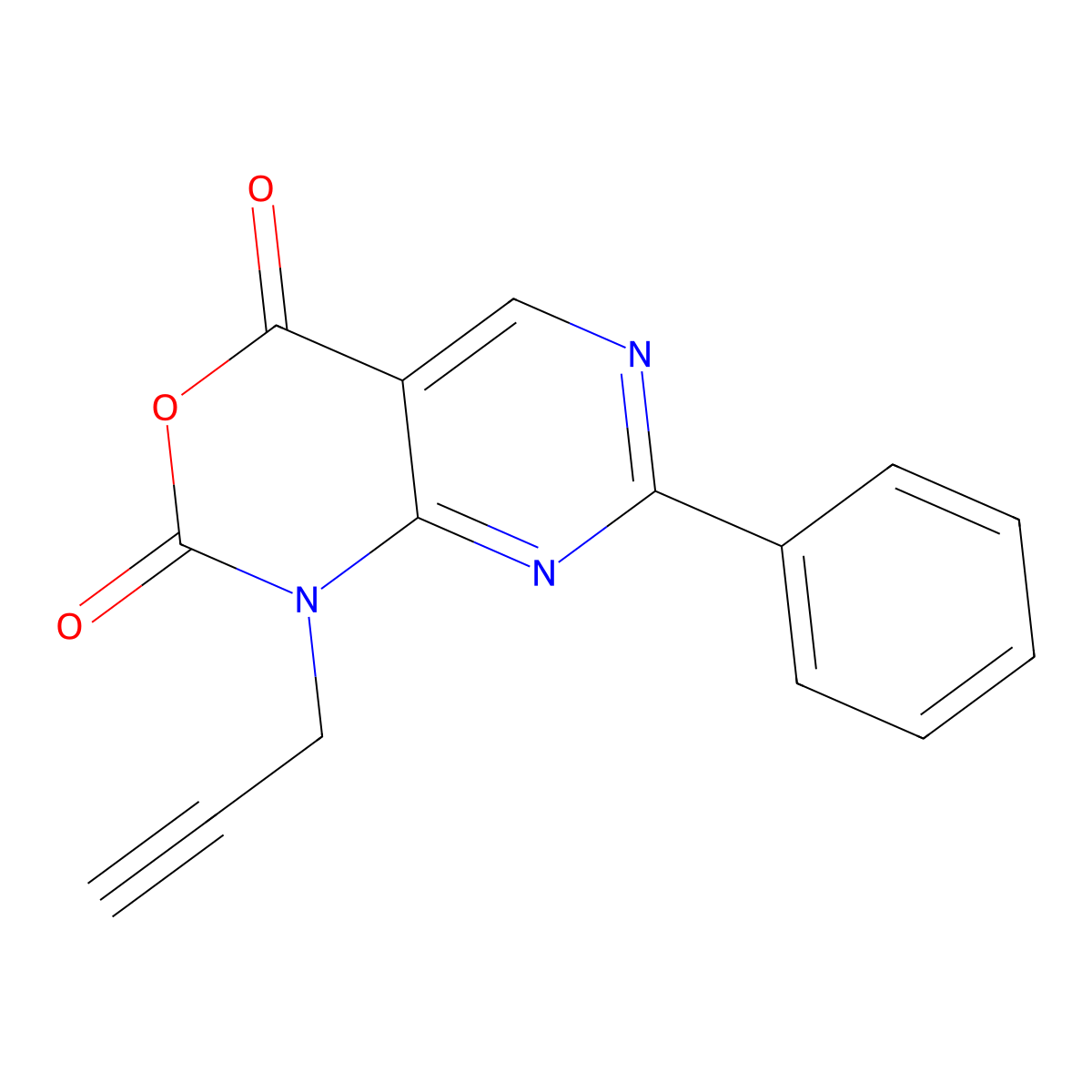 7-Phenyl-1-(prop-2-ynyl)-1H-pyrimido[4,5-D][1,3]oxazine-2,4-dione molecular structure, CAS 1253790-88-3