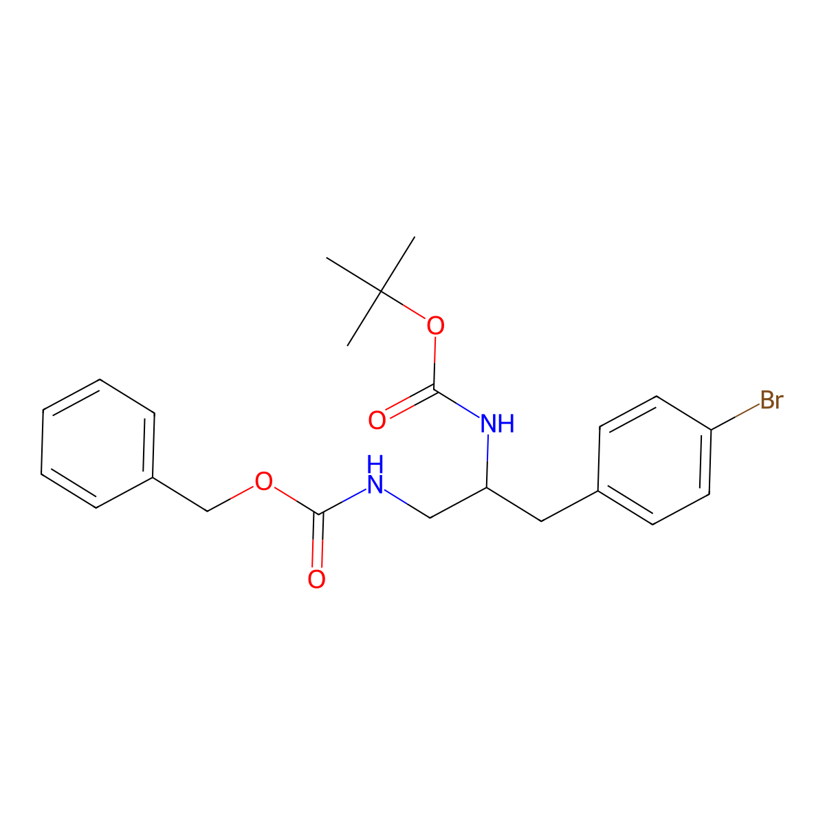 (S)-1-Cbz-amino-2-Boc-amino-3-(4-Br-phenyl)-propane molecular structure, CAS 1253791-76-2