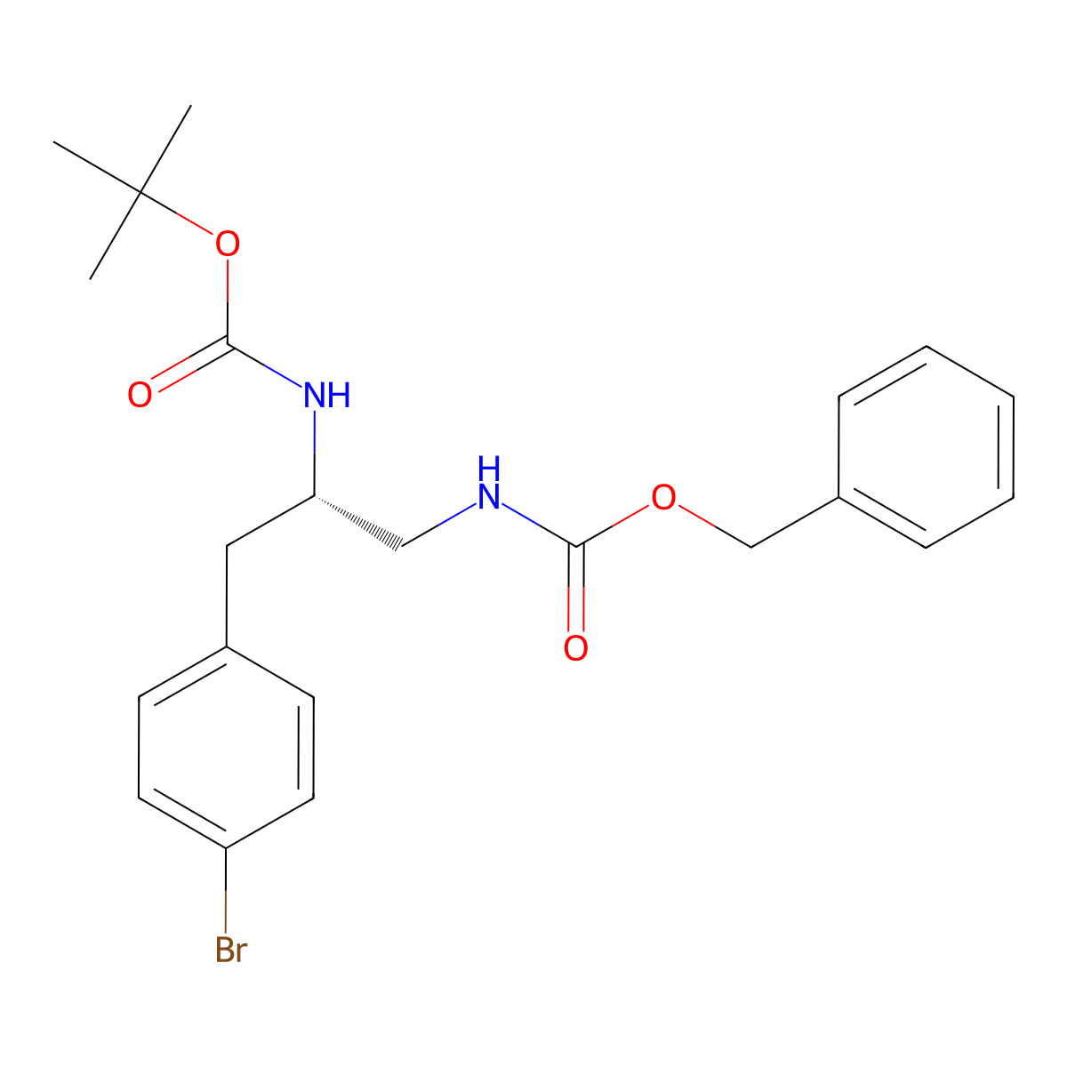 (S)-1-Cbz-amino-2-Boc-amino-3-(4-Br-phenyl)-propane molecular structure, CAS 1253791-76-2