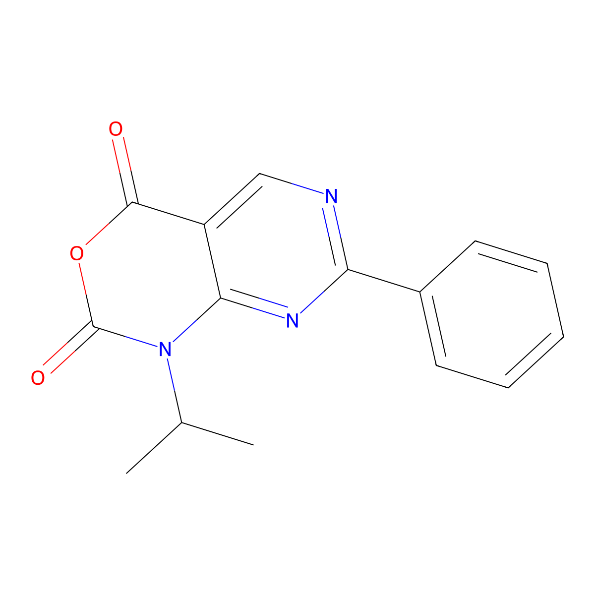 1-Isopropyl-7-phenyl-1H-pyrimido[4,5-D][1,3]oxazine-2,4-dione molecular structure, CAS 1253792-13-0