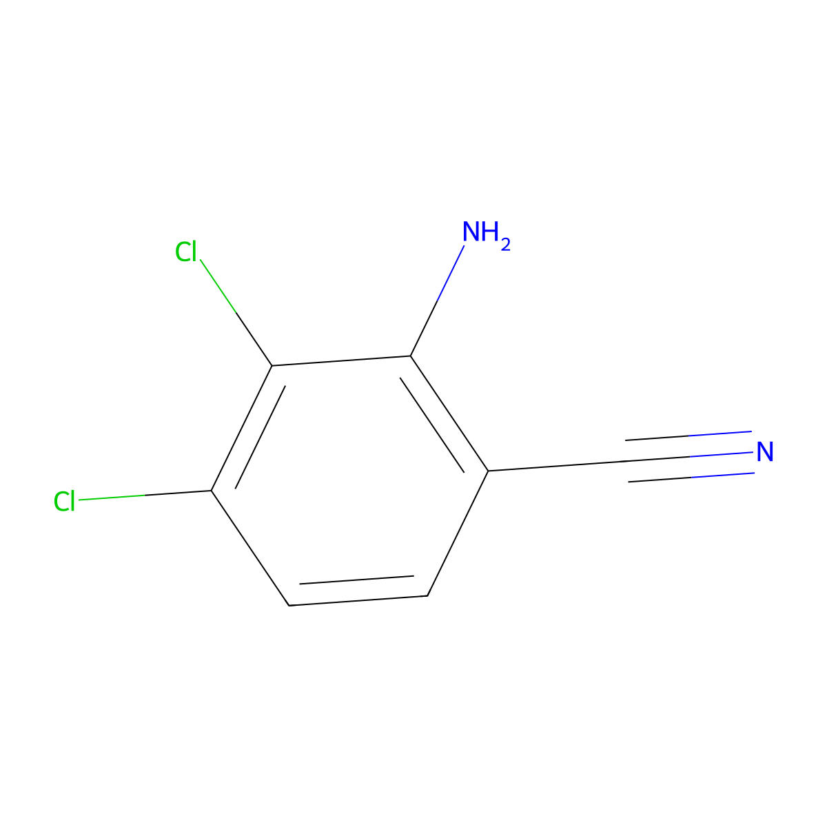2-Amino-3,4-dichlorobenzonitrile molecular structure, CAS 1253792-18-5