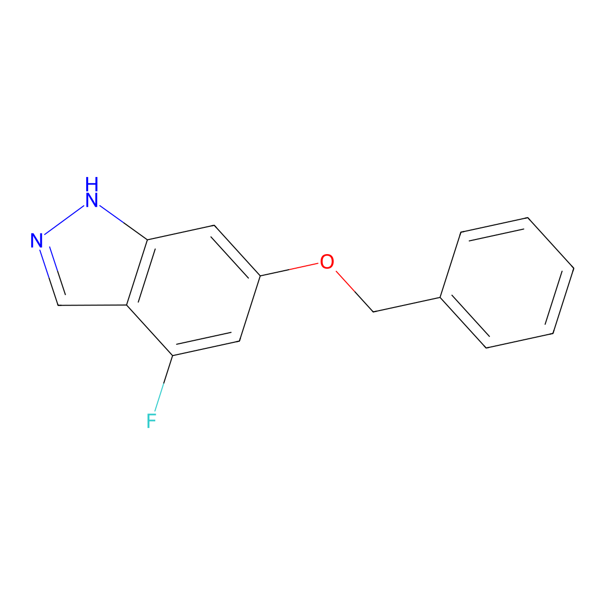6-(Benzyloxy)-4-fluoro-1H-indazole molecular structure, CAS 1253792-35-6