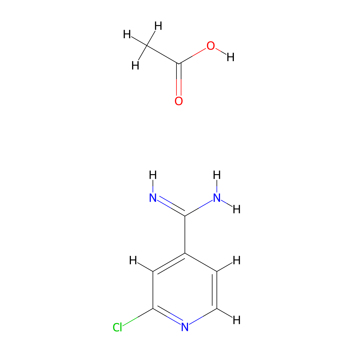 2-Chloroisonicotinimidamide acetate molecular structure, CAS 1253792-37-8
