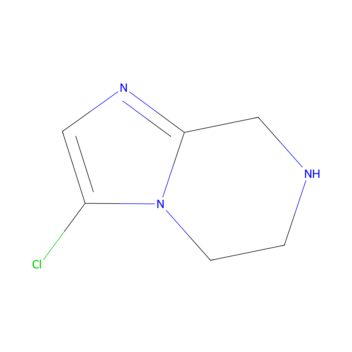 3-Chloro-5,6,7,8-tetrahydroimidazo[1,2-a]pyrazine molecular structure, CAS 1253801-38-5