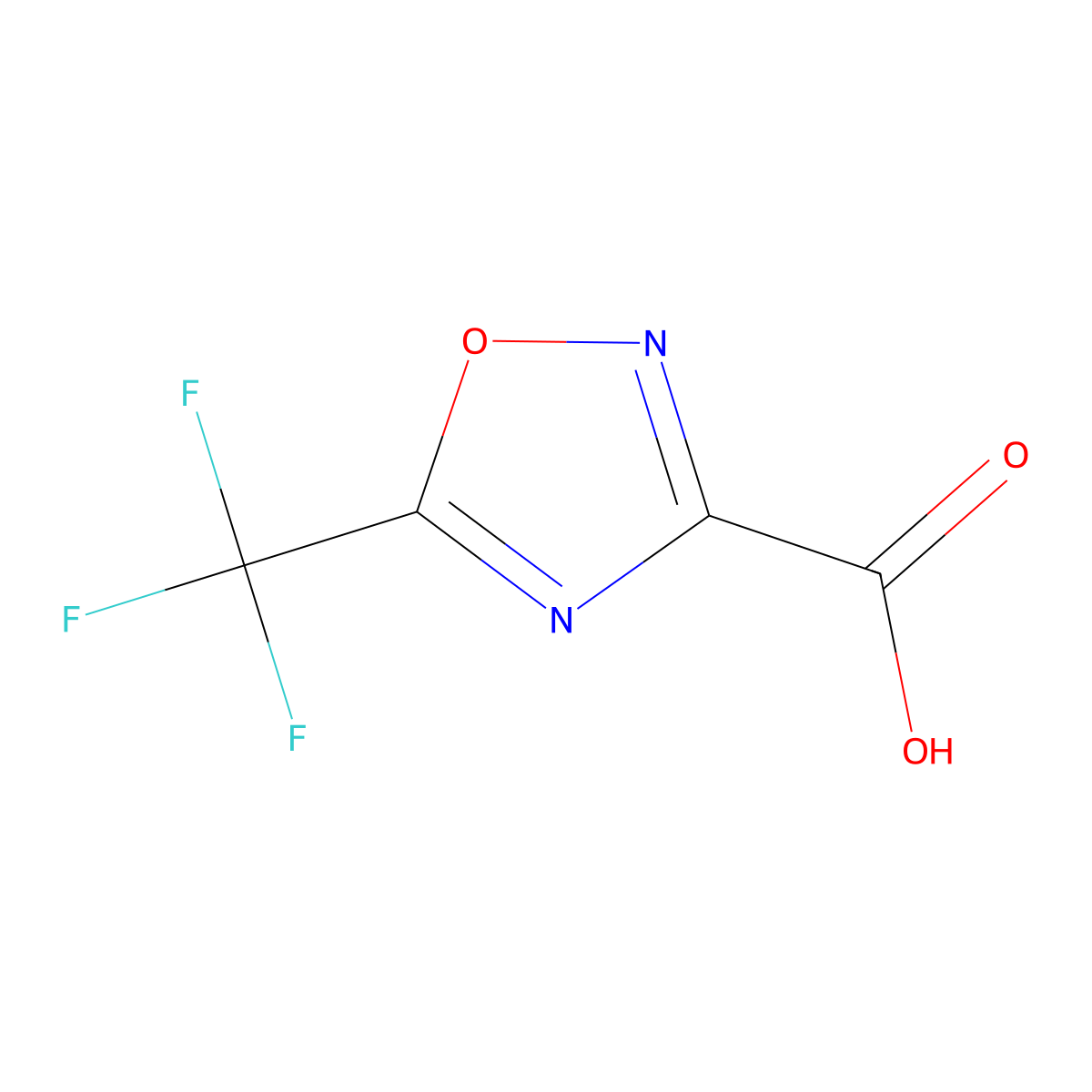 5-(Trifluoromethyl)-1,2,4-oxadiazole-3-carboxylic acid molecular structure, CAS 1253888-79-7