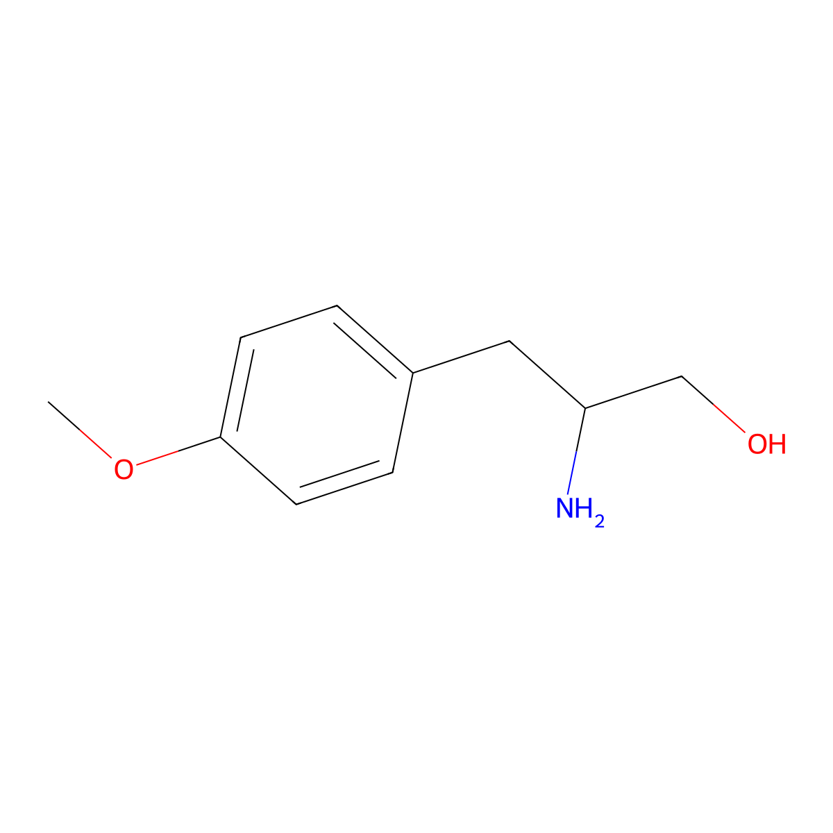 (2R)-2-amino-3-(4-methoxyphenyl)propan-1-ol molecular structure, CAS 1253909-38-4