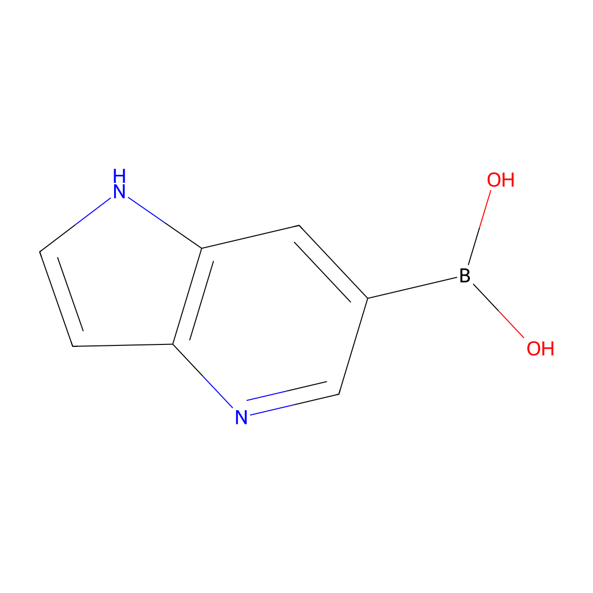 (1H-Pyrrolo[3,2-b]pyridin-6-yl)boronic acid molecular structure, CAS 1253911-17-9