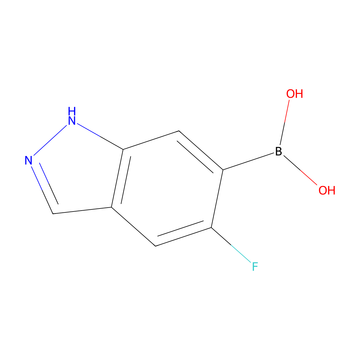 5-Fluoro-1H-indazole-6-boronic acid molecular structure, CAS 1253911-22-6