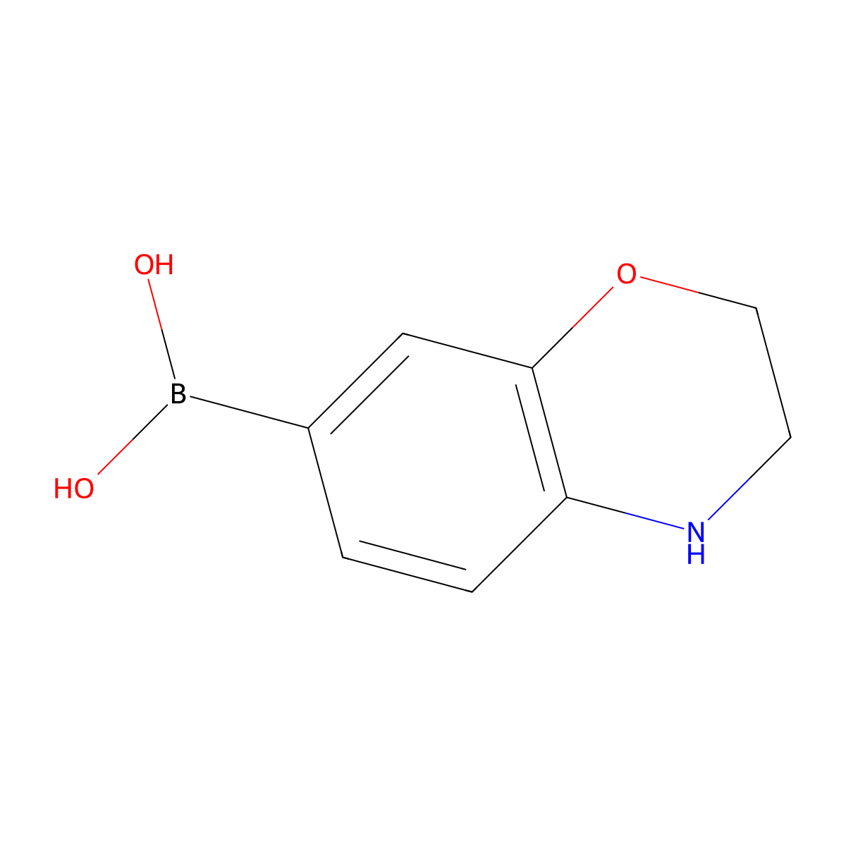 (3,4-dihydro-2H-benzo[b][1,4]oxazin-7-yl)boronic acid molecular structure, CAS 1253911-87-3
