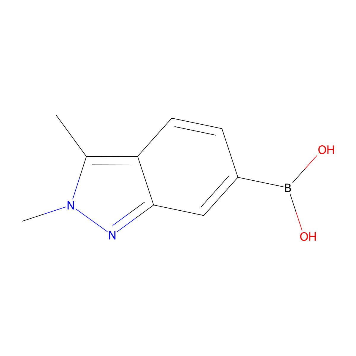 (2,3-Dimethyl-2H-indazol-6-YL)boronic acid molecular structure, CAS 1253912-00-3