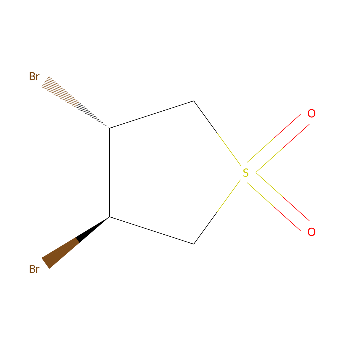 rac-(3R,4R)-3,4-dibromo-1lambda6-thiolane-1,1-dione molecular structure, CAS 125392-77-0