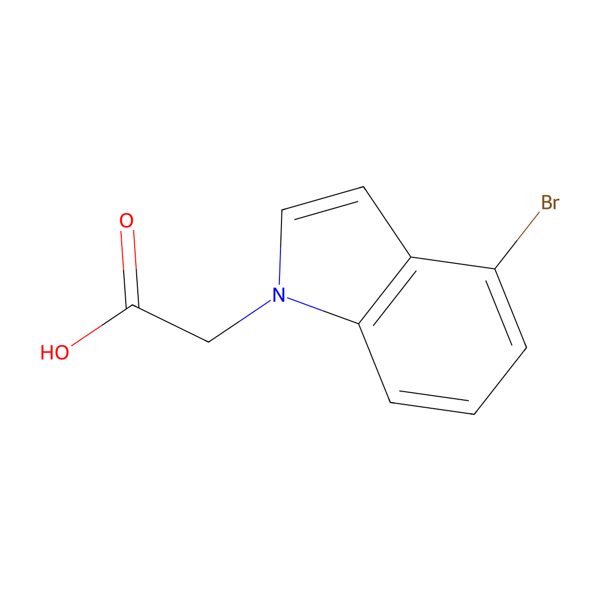 (4-Bromo-1h-indol-1-yl)acetic acid molecular structure, CAS 1253926-06-5