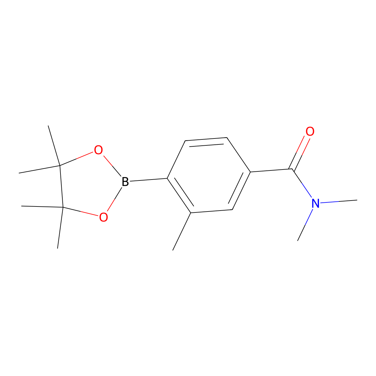N,N,3-trimethyl-4-(4,4,5,5-tetramethyl-1,3,2-dioxaborolan-2-yl)benzamide molecular structure, CAS 1253926-81-6