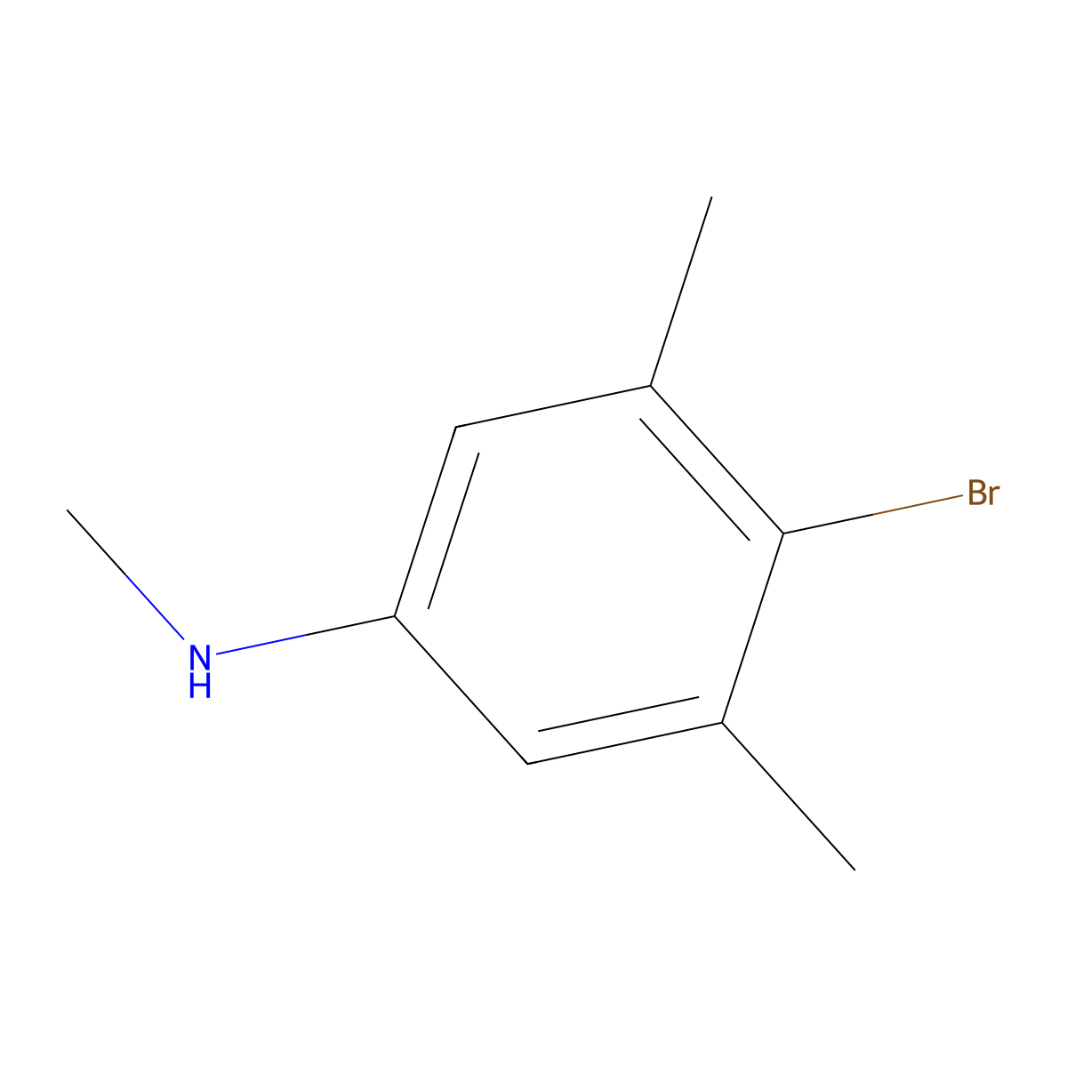4-bromo-N,3,5-trimethylaniline molecular structure, CAS 1253927-28-4