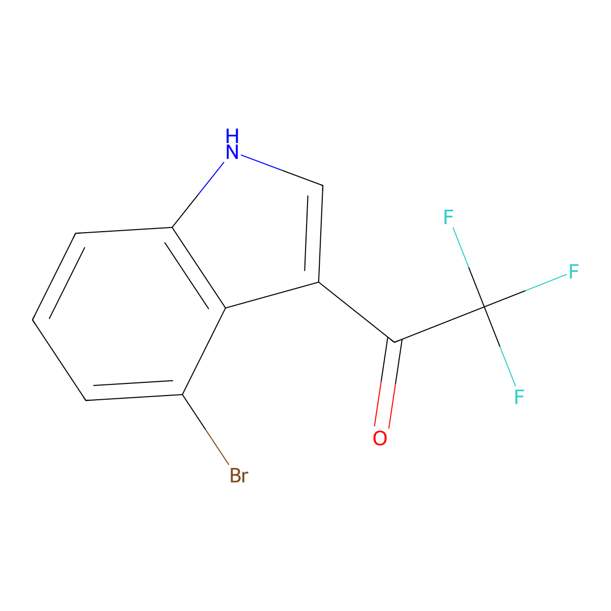 1-(4-Bromo-1H-indol-3-YL)-2,2,2-trifluoroethanone molecular structure, CAS 1253929-39-3