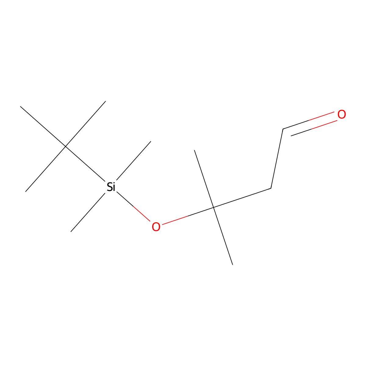 3-[(Tert-butyldimethylsilyl)oxy]-3-methylbutanal molecular structure, CAS 1253943-08-6