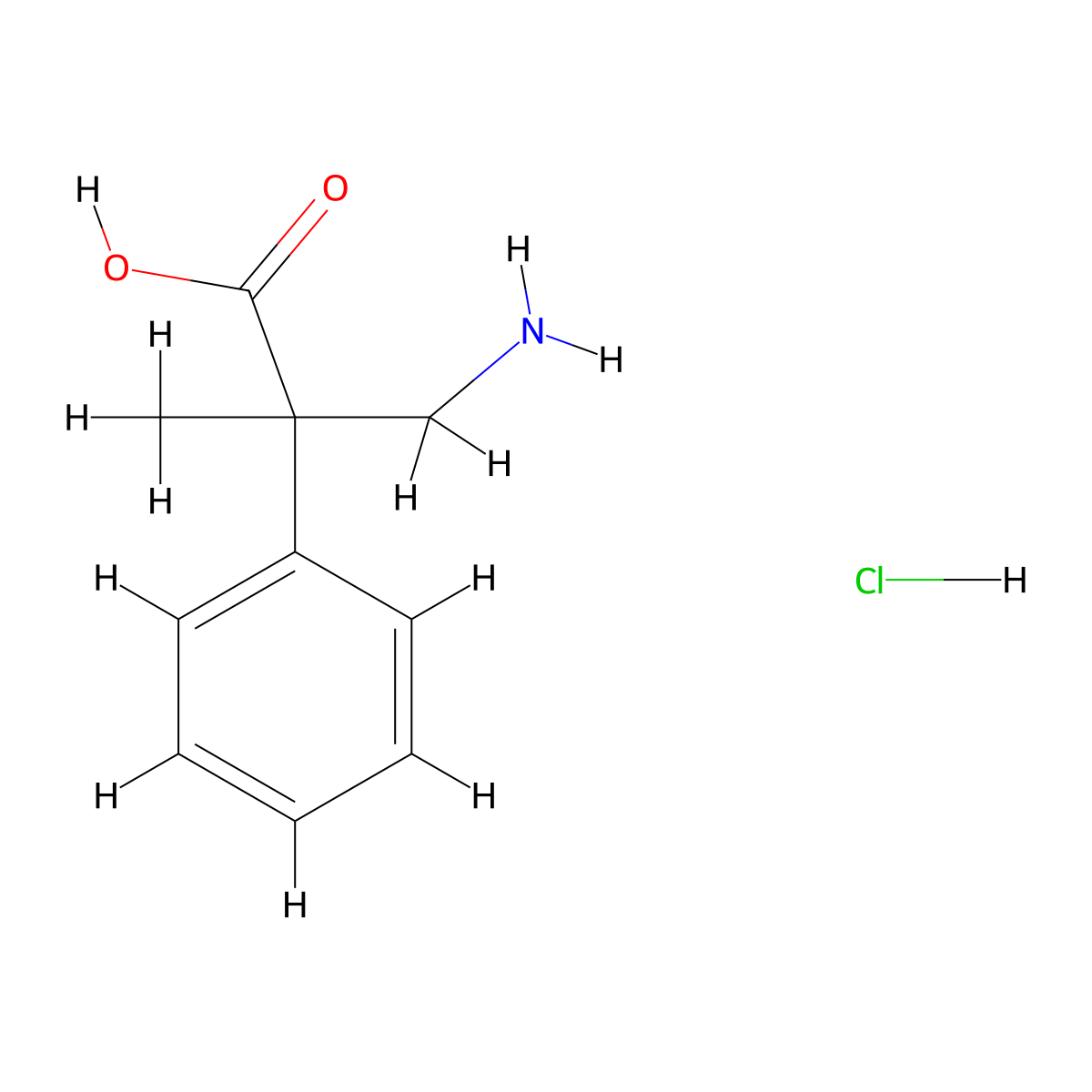 3-Amino-2-methyl-2-phenylpropanoic acid hydrochloride molecular structure, CAS 1253969-25-3