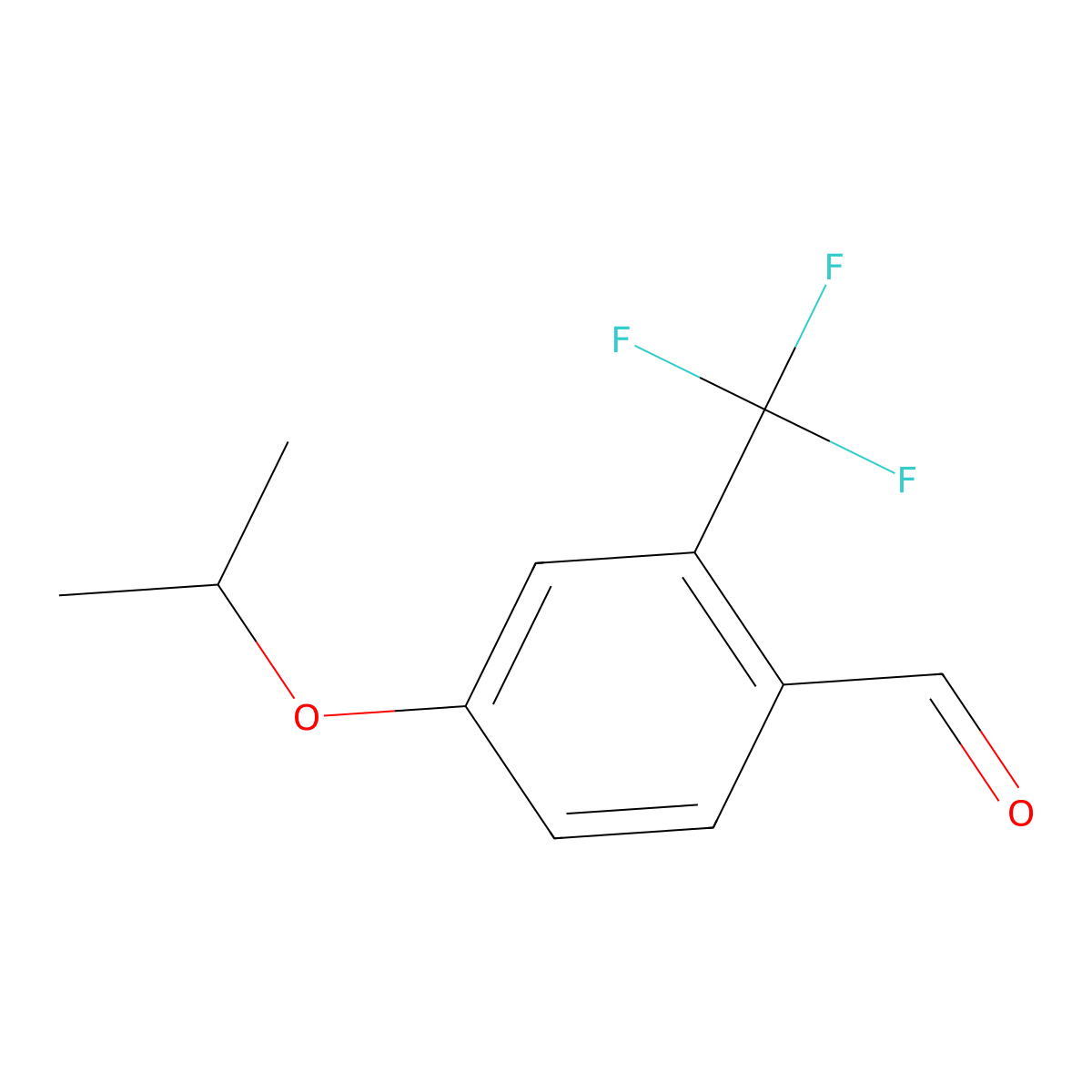4-Isopropoxy-2-(trifluoromethyl)benzaldehyde molecular structure, CAS 1253969-97-9