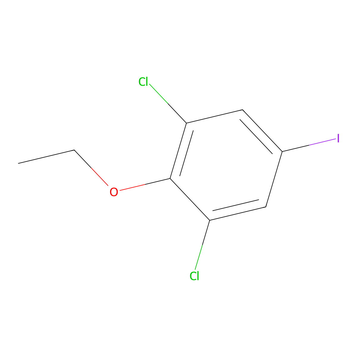 1,3-Dichloro-2-ethoxy-5-iodobenzene molecular structure, CAS 1253970-17-0