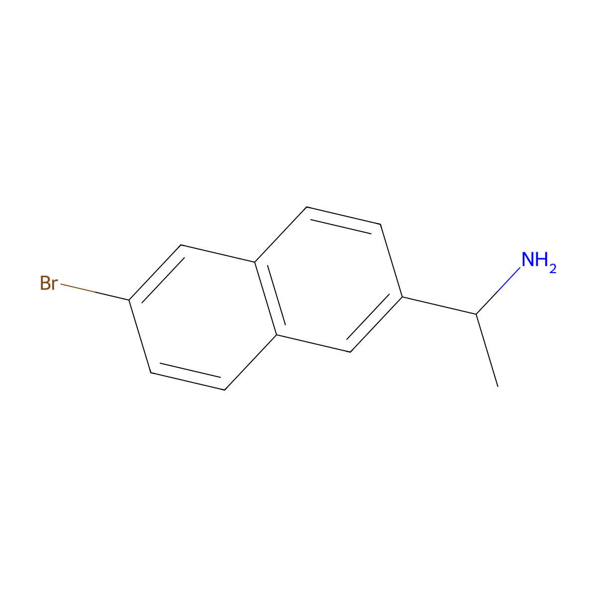 1-(6-Bromonaphthalen-2-yl)ethan-1-amine molecular structure, CAS 1253970-55-6