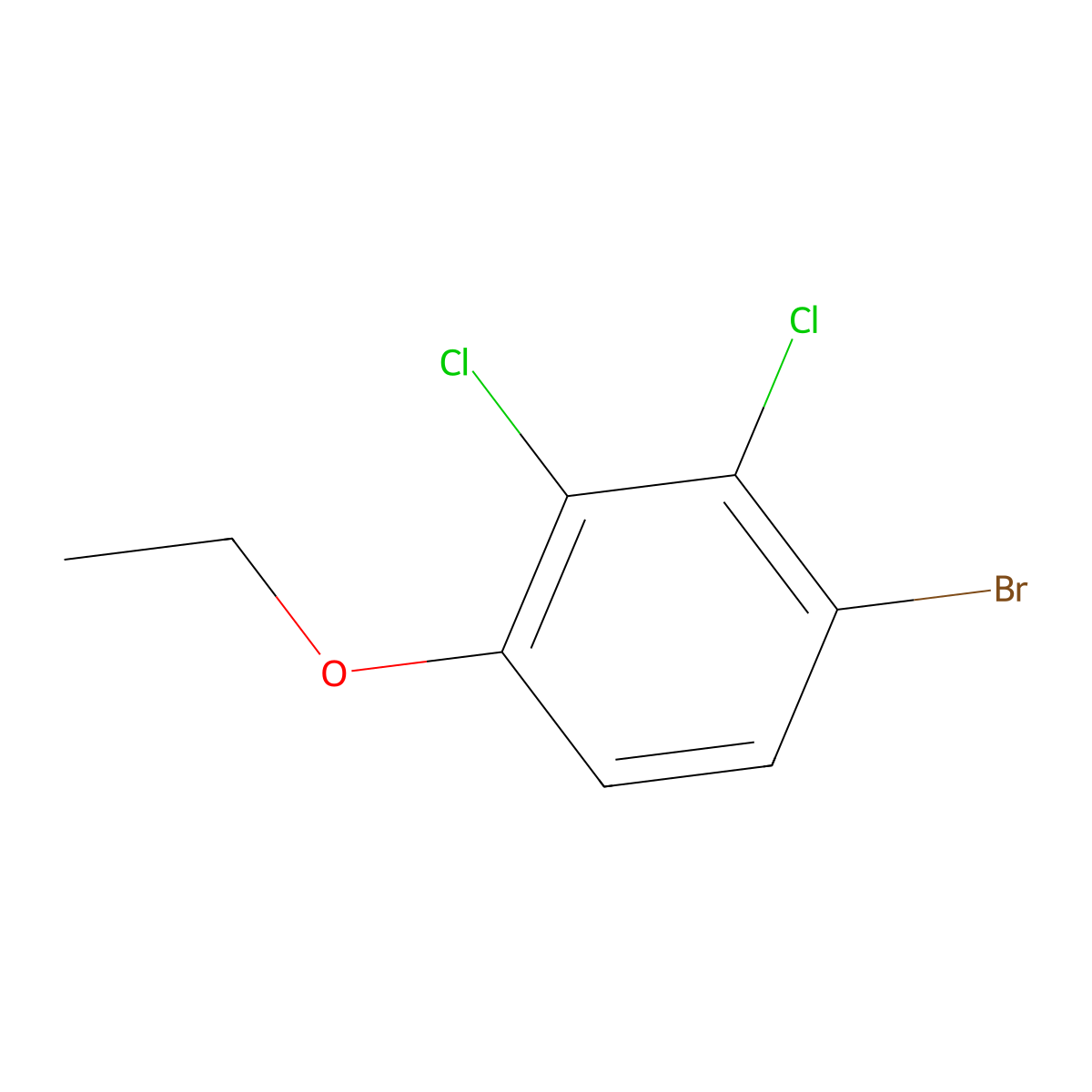 1-Bromo-2,3-dichloro-4-ethoxybenzene molecular structure, CAS 1253972-22-3