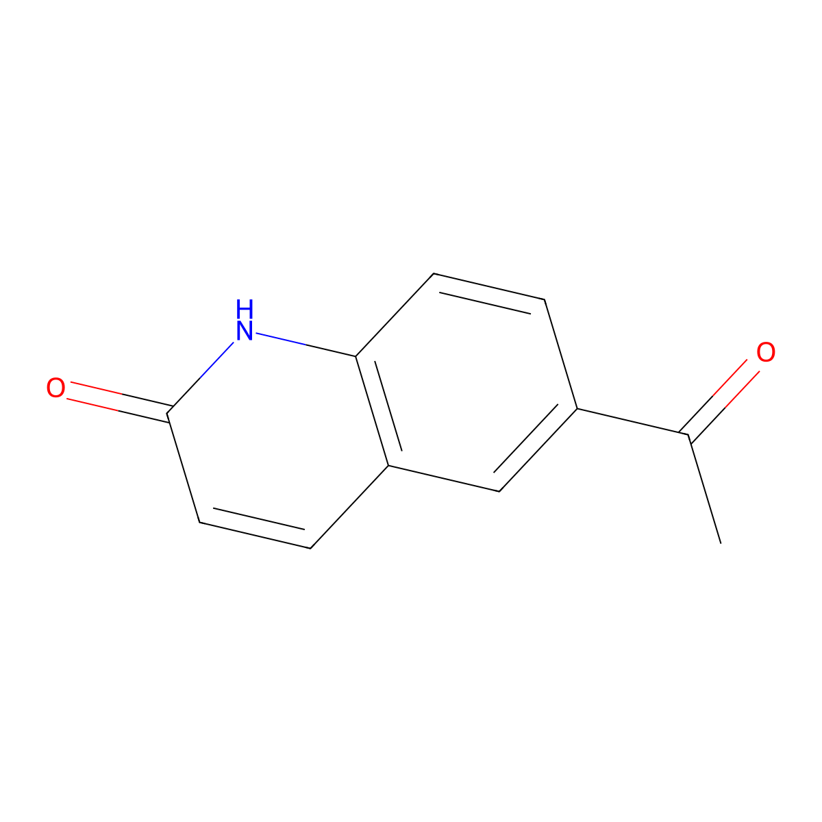6-acetylquinolin-2(1H)-one molecular structure, CAS 1253972-46-1