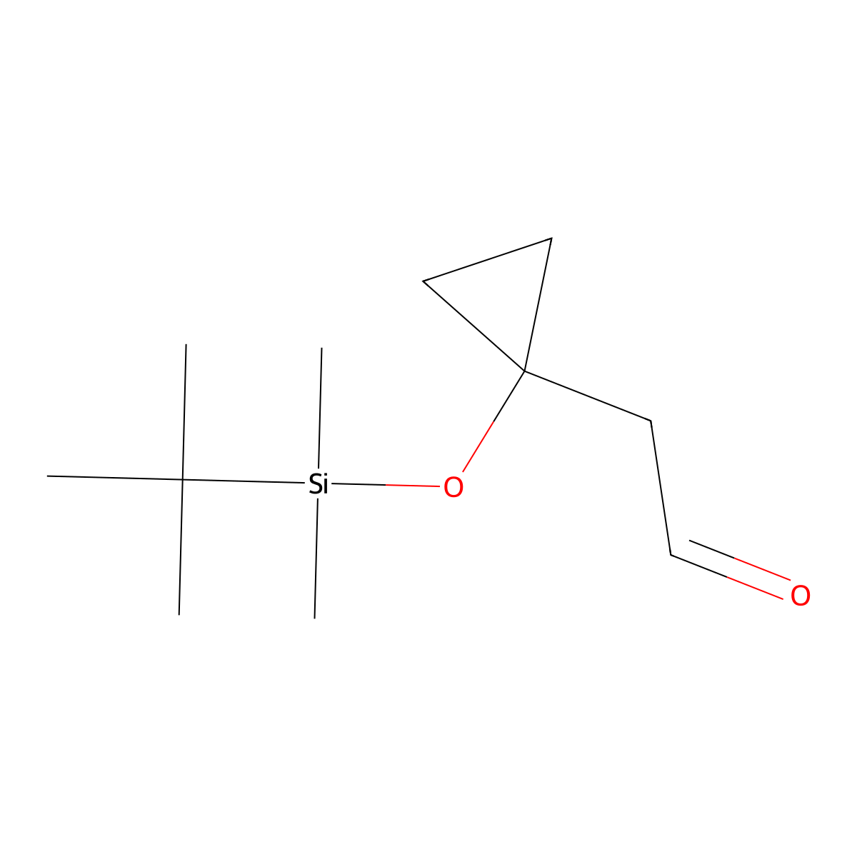 2-{1-[(Tert-butyldimethylsilyl)oxy]cyclopropyl}acetaldehyde molecular structure, CAS 1253978-16-3