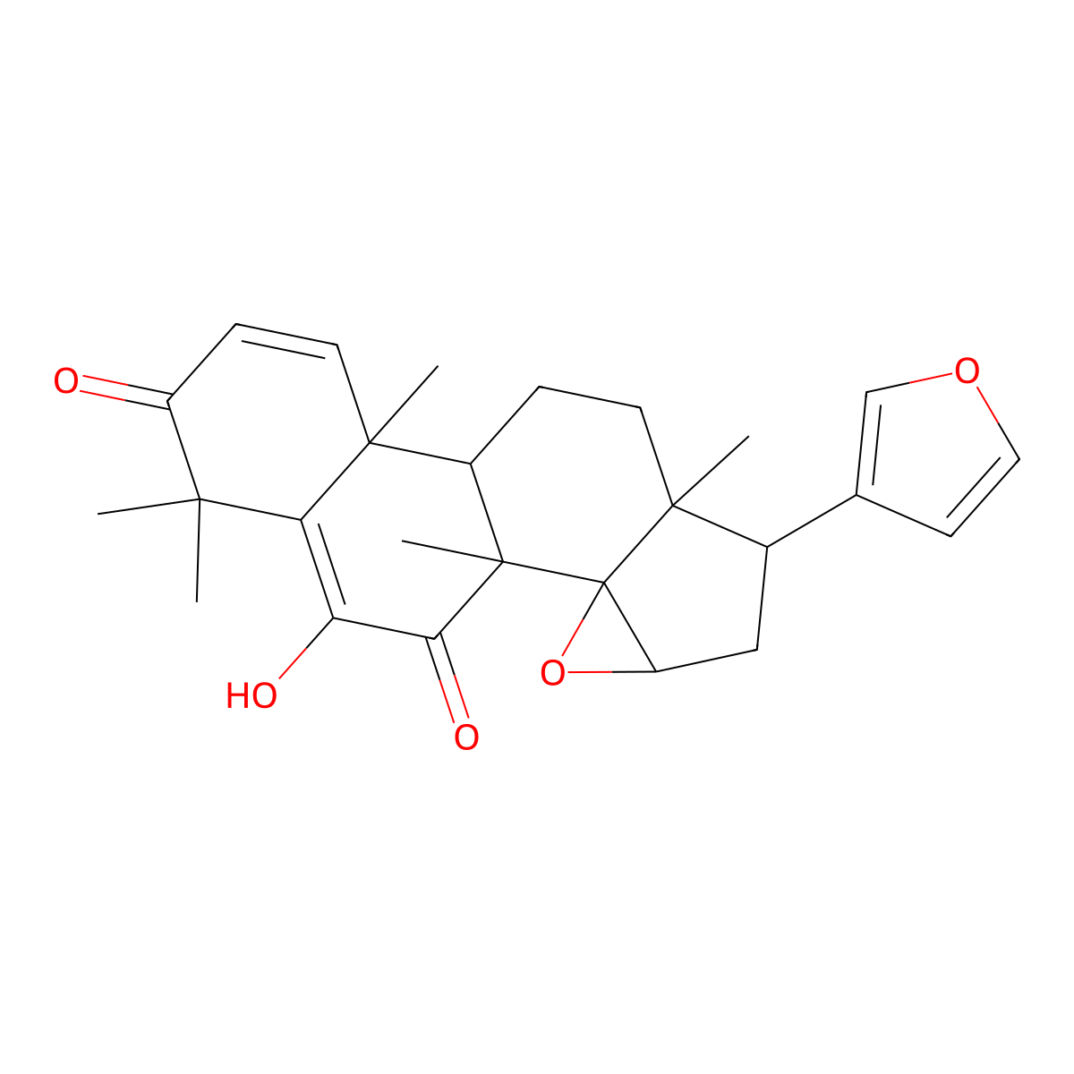 Cedrelone molecular structure, CAS 1254-85-9