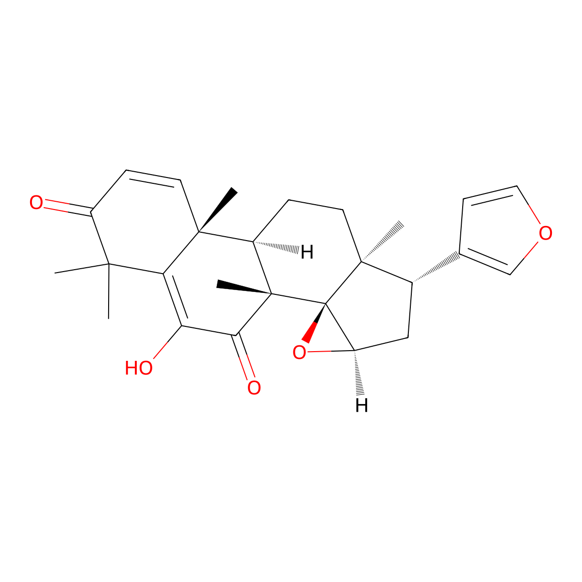 Cedrelone molecular structure, CAS 1254-85-9