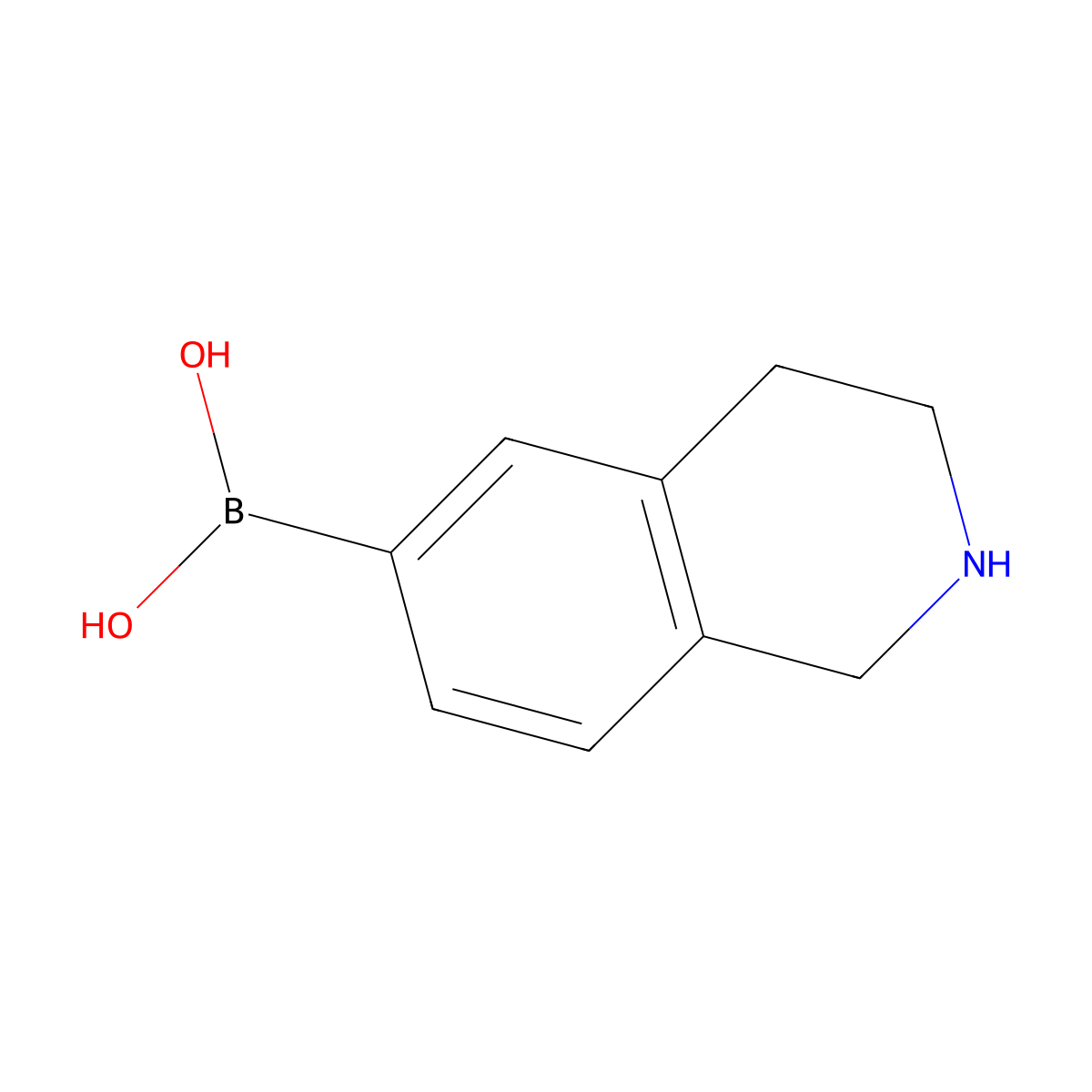 (1,2,3,4-Tetrahydroisoquinolin-6-yl)boronic acid molecular structure, CAS 1254034-54-2
