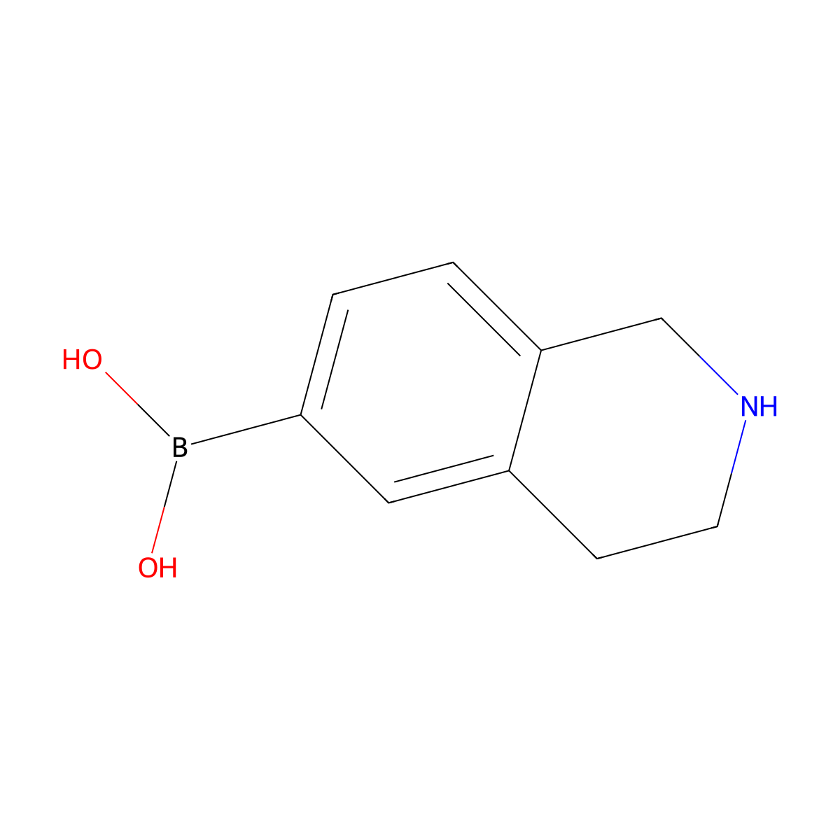 (1,2,3,4-Tetrahydroisoquinolin-6-yl)boronic acid molecular structure, CAS 1254034-54-2
