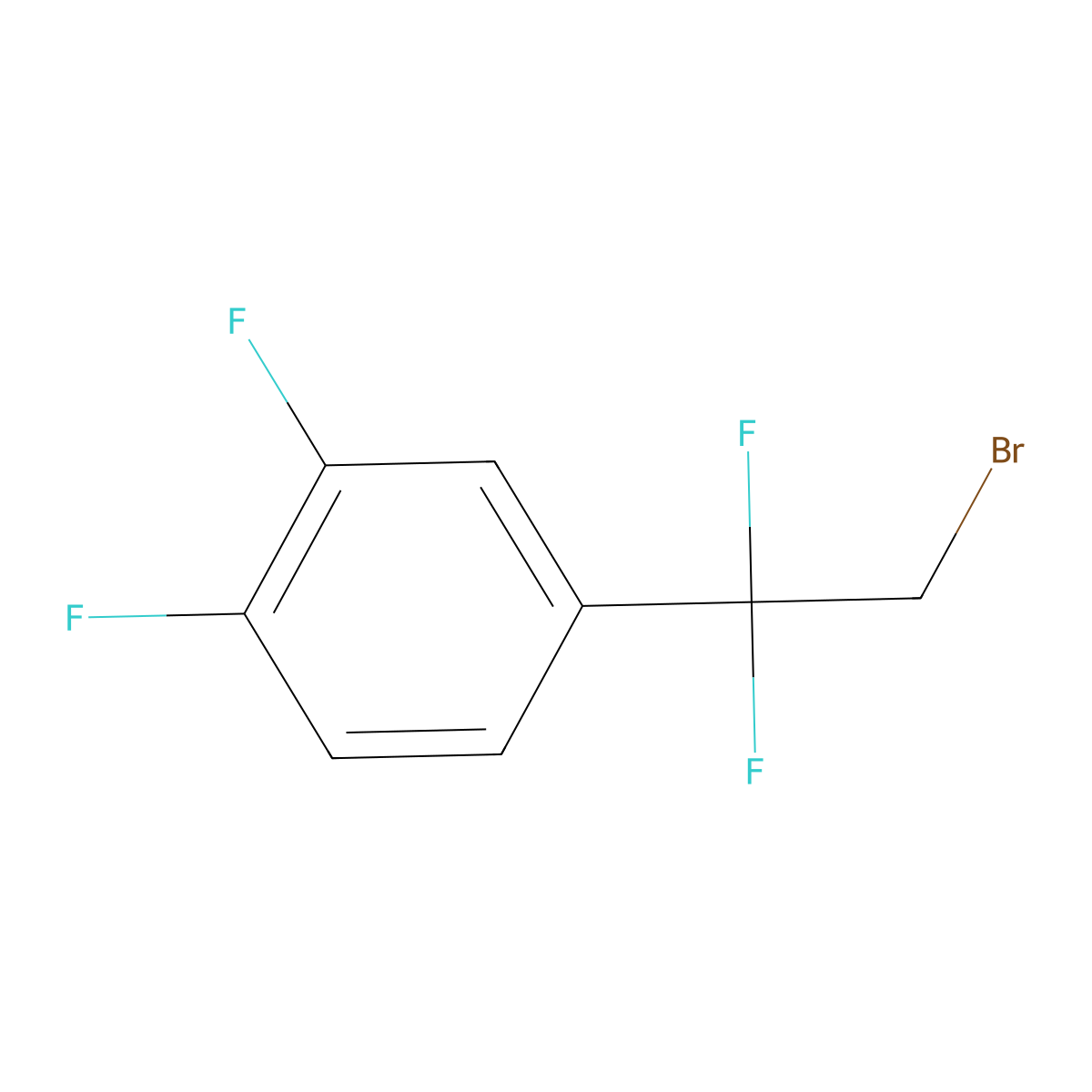 4-(2-Bromo-1,1-difluoroethyl)-1,2-difluorobenzene molecular structure, CAS 1254038-53-3