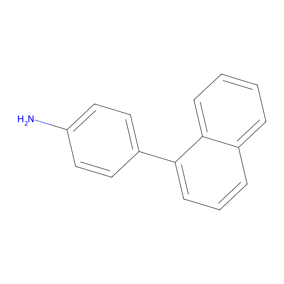 Benzenamine, 4-(1-naphthalenyl)- molecular structure, CAS 125404-00-4